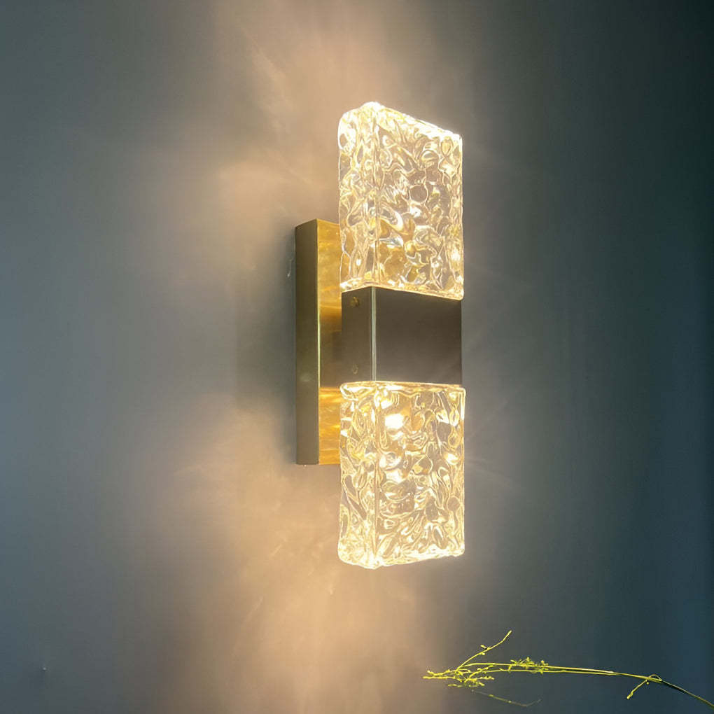 Creative Crystal Up and Down Lights LED Electroplated Modern Wall Sconces-Lighom