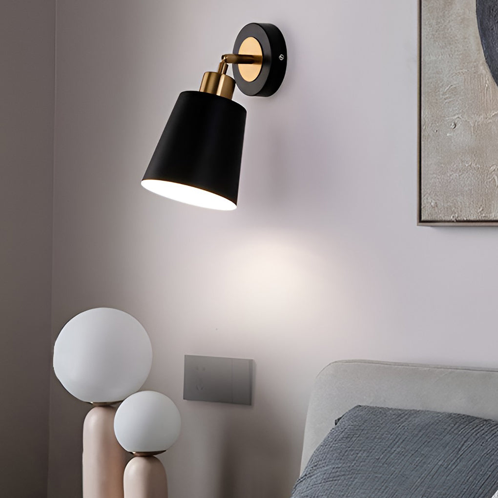 LED 3 Step Dimming Black Nordic Adjustable Wall Sconce Light Wall Lamp-Lighom