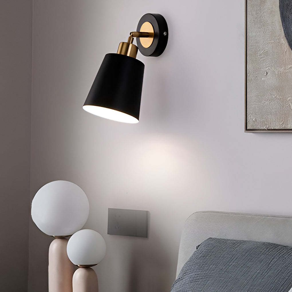 LED 3 Step Dimming Black Nordic Adjustable Wall Sconce Light Wall Lamp-Lighom