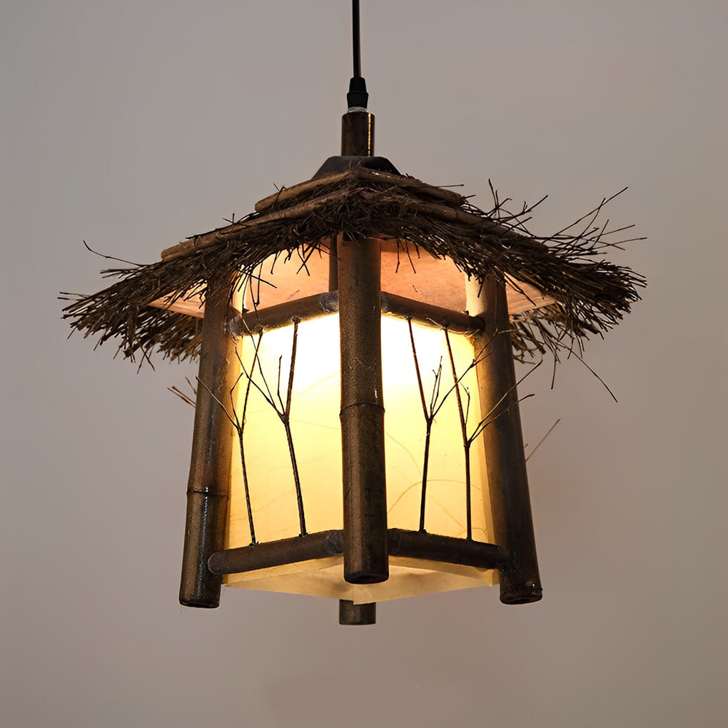 Rustic Bamboo E27 Landscape Warm Lights For Pergola Hanging Lighting Or Path Lighting-Lighom