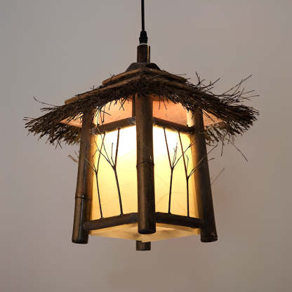 Rustic Bamboo E27 Landscape Warm Lights For Pergola Hanging Lighting Or Path Lighting-Lighom