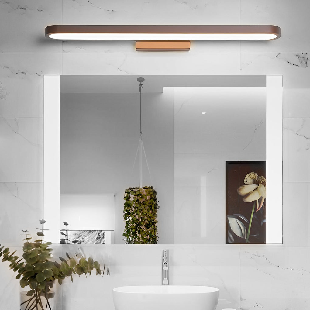 White metal ring slim bathroom vanity lighting - creative — 15.7" L / Warm White (3000K)