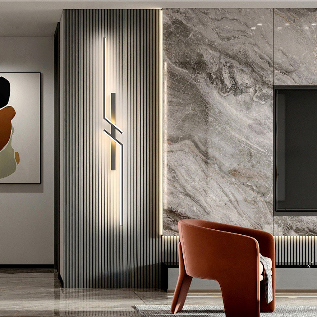 Irregular Symmetrical L Shape Creative LED Minimalist Wall Lamp Sconces Lighting-Lighom