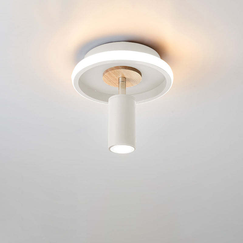 Industrial Iron Barrel Spotlight Flush Mount Light — Green / 110V-120V For US/CA