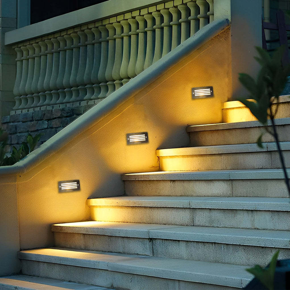 Rectangular & Grilles 3W LED IP65 Stair Wall Reccessed Lights Integrated Step Lighting-Lighom