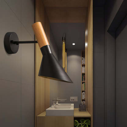 Aluminum Retro Industrial Plug-In Wall Sconce