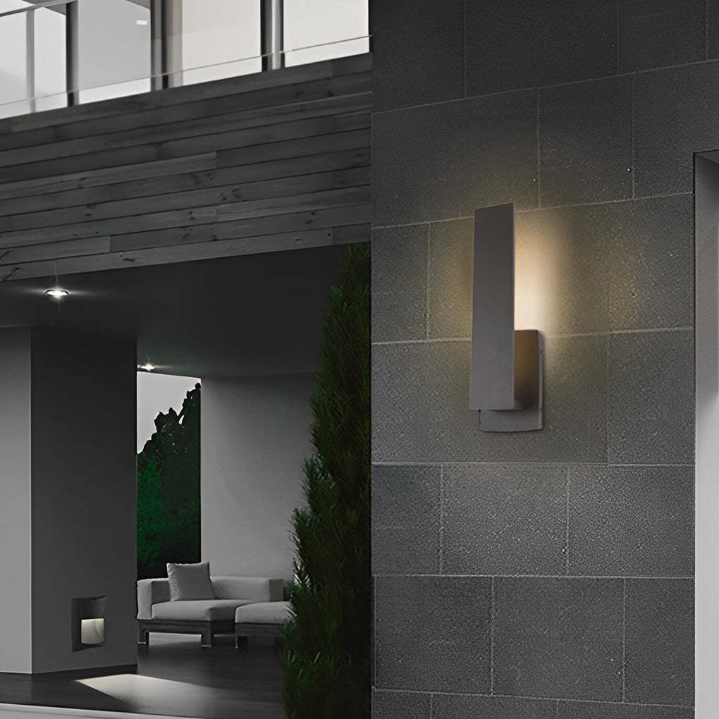 Waterproof Minimalist Aluminum LED Black Modern Outdoor Wall Light-Lighom