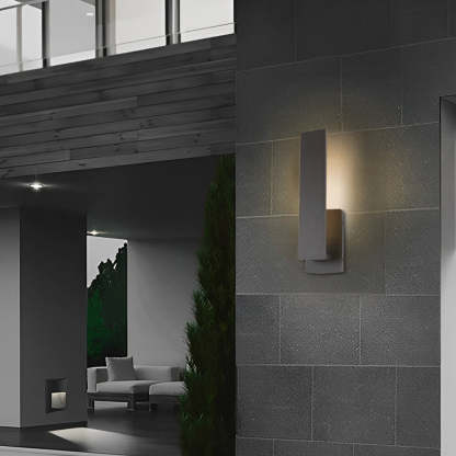 Waterproof Minimalist Aluminum LED Black Modern Outdoor Wall Light-Lighom