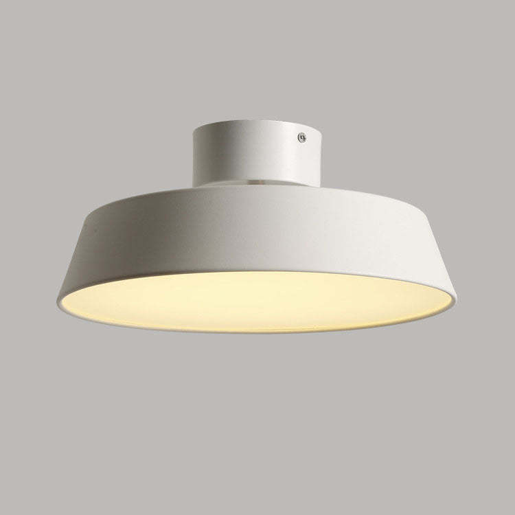 Nordic Minimalist Round Pot Iron LED Flush Mount Light — Neutral Light (4000K) / 220V-240V For UK/AU