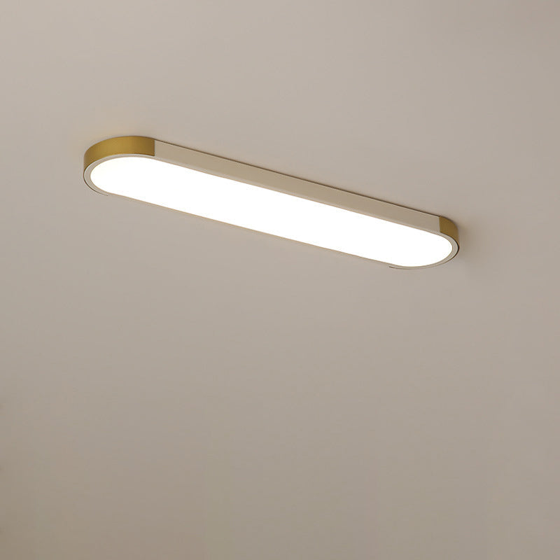 Minimalist Rectangular Ring LED Flush Mount Light