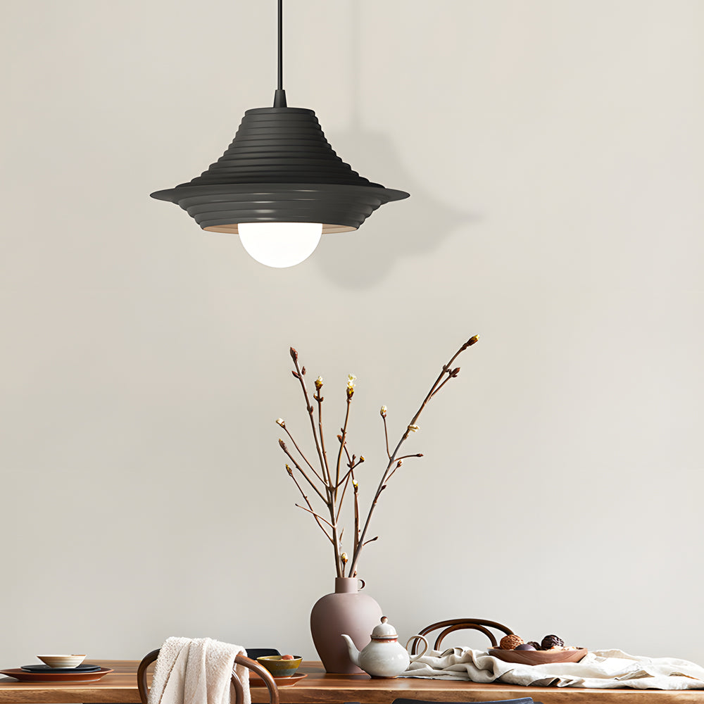Striped Iron Hat Dimmable Nordic Pendant Light