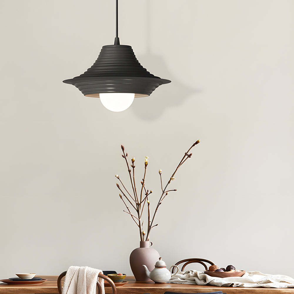Striped Iron Hat Dimmable Nordic Pendant Light