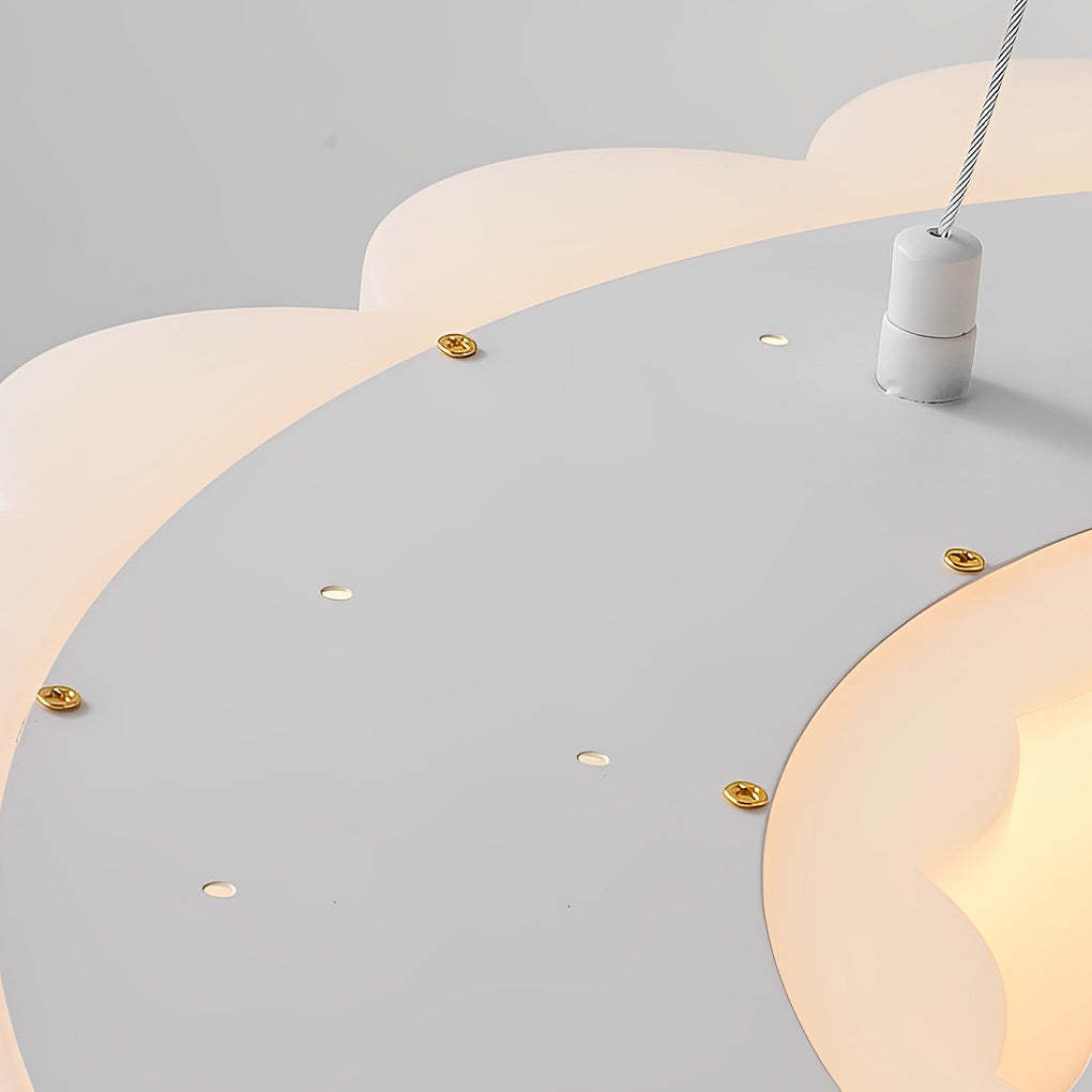 Ring Honeycomb 3-Step Dimming LED White Nordic Chandelier