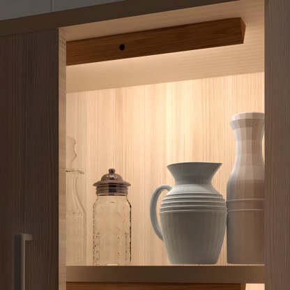 Wood Rectangle Motion Sensor Magnetic Cabinet Lights LED Rechargeable Night Light-Lighom