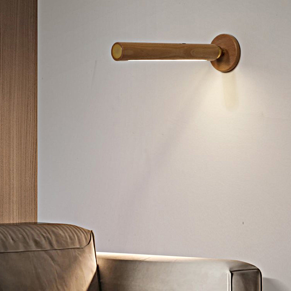 Rotation Wood LED Portable Magnetic USB Touch Night Light-Lighom