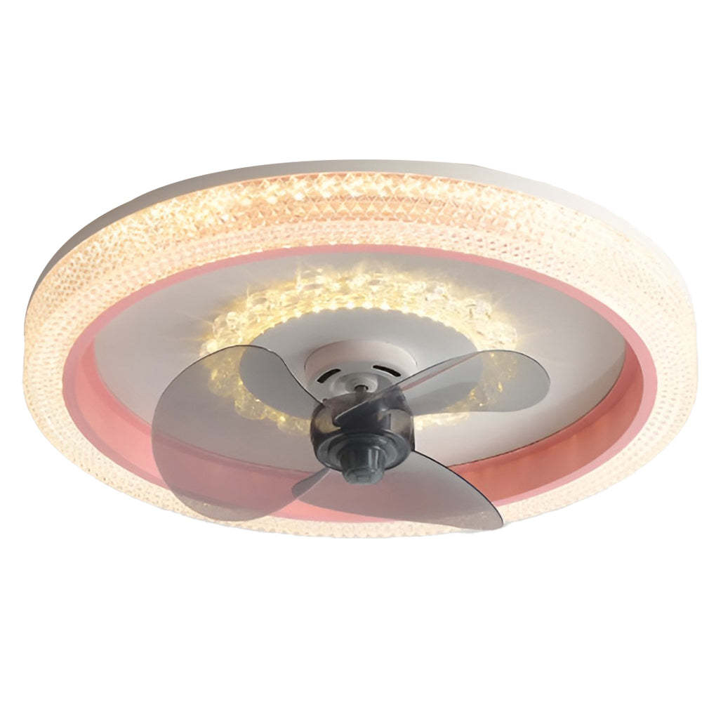 Round 360 Rotatable Stepless Dimming LED Ceiling Fan