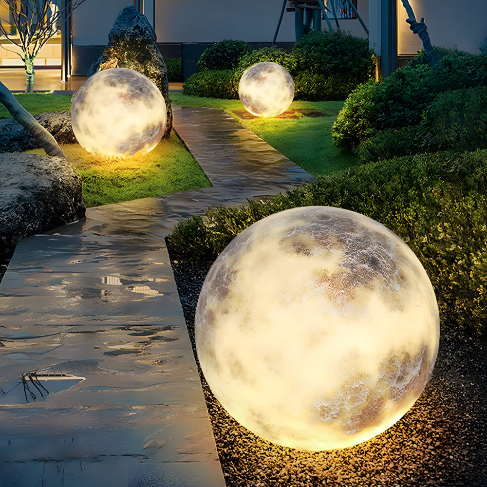 Dreamy Moon Lawn Light Waterproof Glass Luminous Outdoor Lamp-Lighom