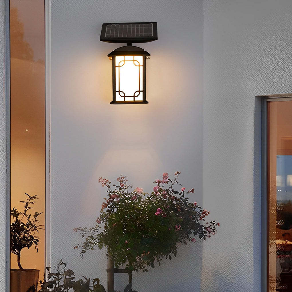 Vintage Waterproof Dimmable Remote Solar Outdoor Wall Light