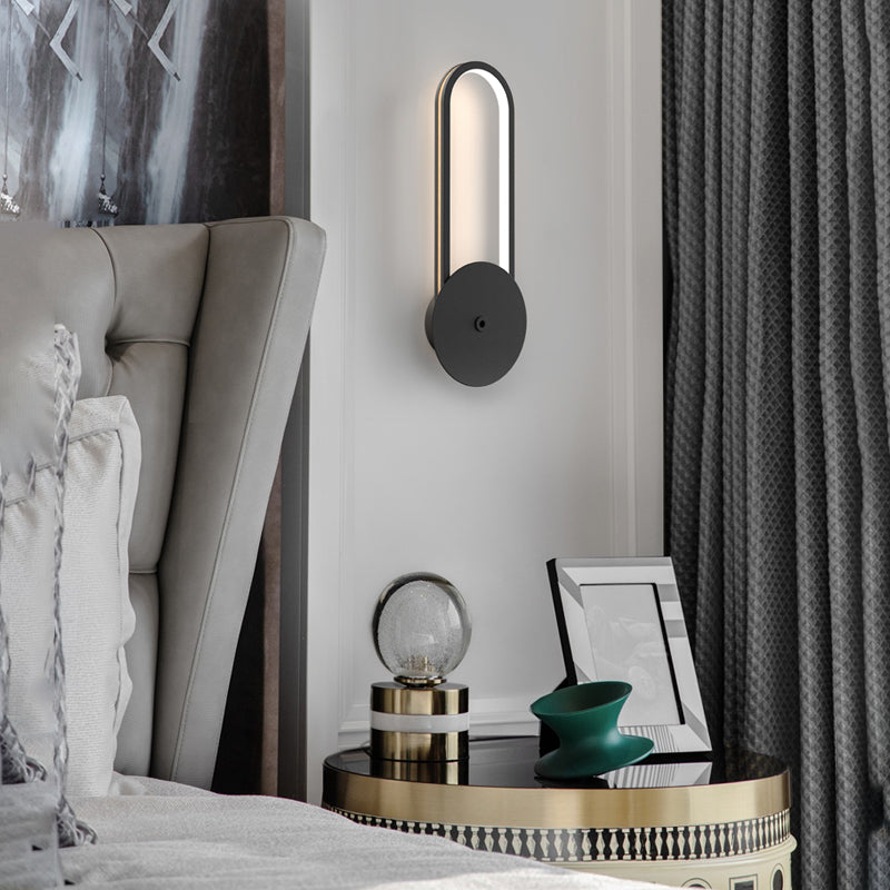 Oval Rings Three Step Dimming Aluminum Modern LED Wall Lights Fixture-Lighom