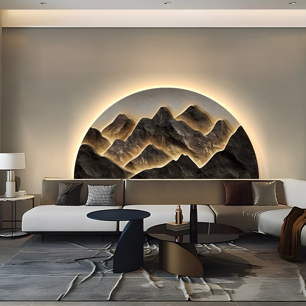 Semicircular LED Lighting Wall Decorative Painting-Lighom