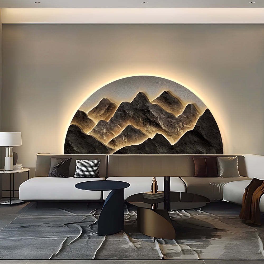 Semicircular LED Lighting Wall Decorative Painting-Lighom