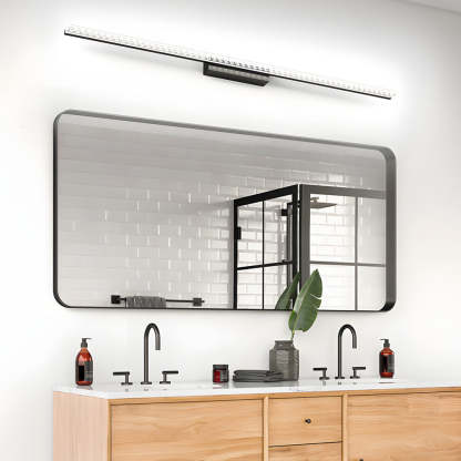 LED Bathroom Vanity Lights with Geometric Acrylic Shade and 3-Step Dimming-Lighom