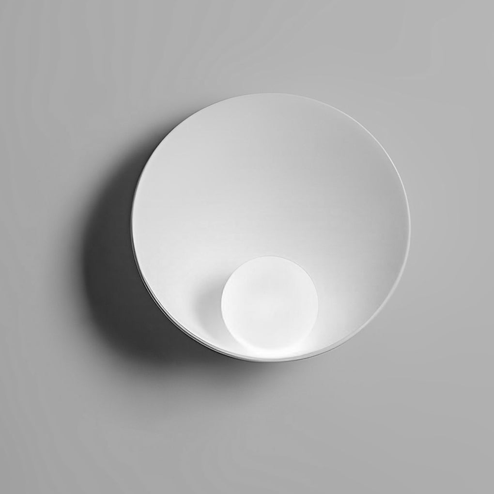 Round Creative Resin Glass White Nordic Decorative Wall Sconces Lighting-Lighom