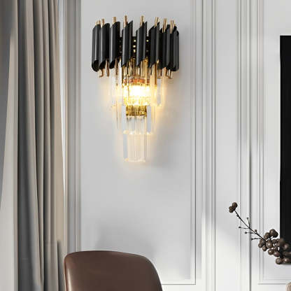 Creative Metal Crystal Glass LED Postmodern Wall Sconce Lighting-Lighom