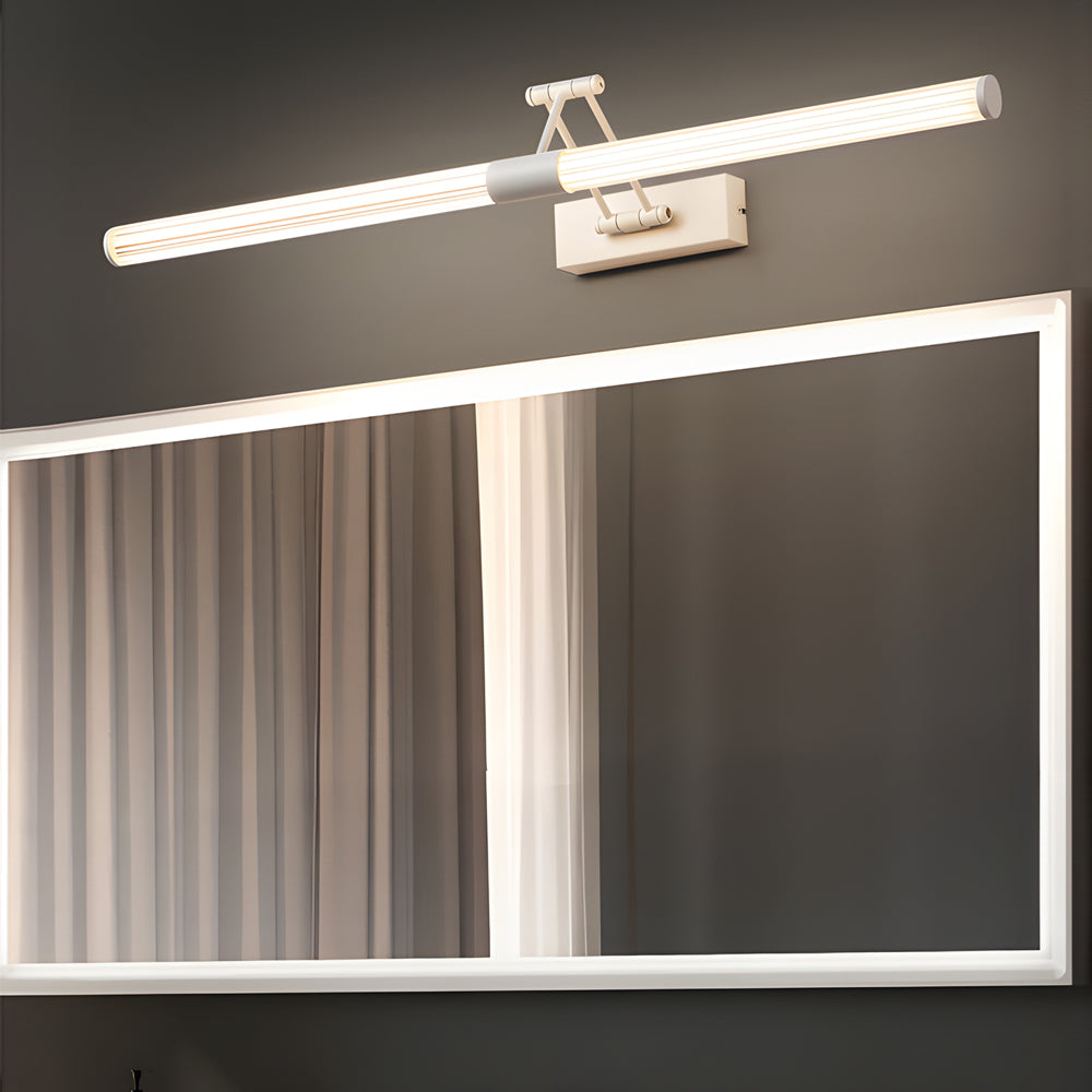 Foldable 360-degree synthetic bathroom vanity lighting for bedroom or dining room — 18.9" L x 9.8" W x 2" H / Matte Black
