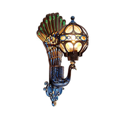 Waterproof Retro Peacocks Aluminum European Style Outdoor Wall Light-Lighom