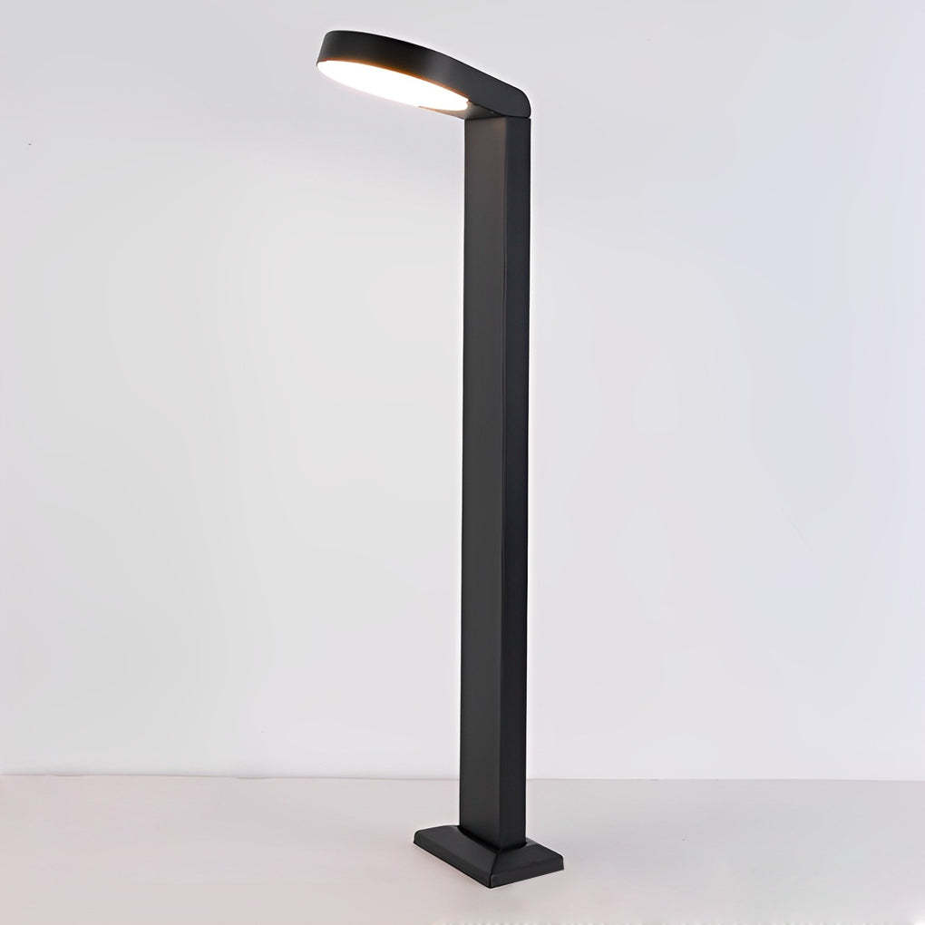 Minimalist Aluminum Waterproof LED Black Modern Lawn Lamp Outdoor Lights-Lighom