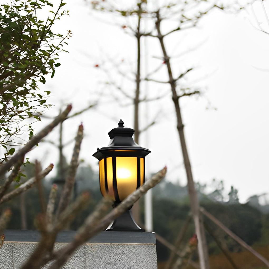 Retro Minimalist Waterproof Aluminum European-style Pillar Lamp Post Lights-Lighom