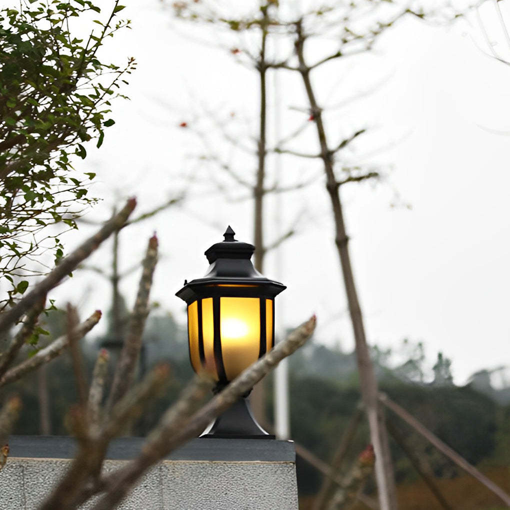 Retro Minimalist Waterproof Aluminum European-style Pillar Lamp Post Lights-Lighom
