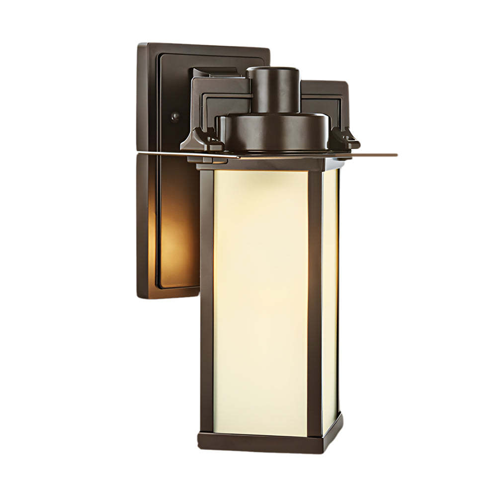 1-Light Glass Outdoor Wall Lantern Sconce-Lighom