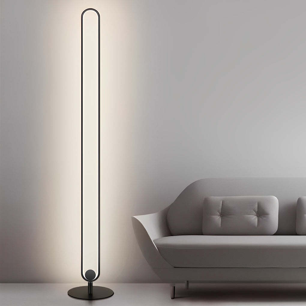 Minimalist LED Standing Oval Floor Lamp