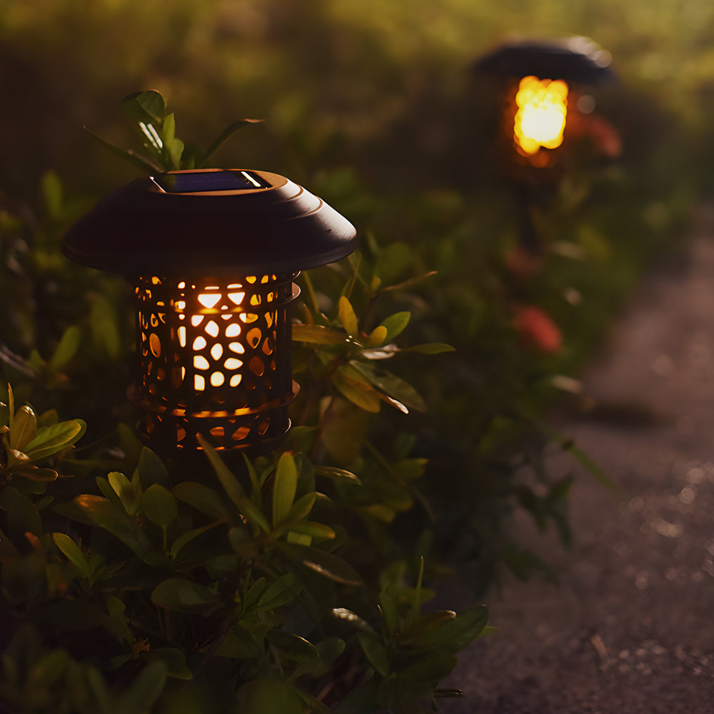 22.4-inch Solar Black Pathway Light with Stake-Lighom