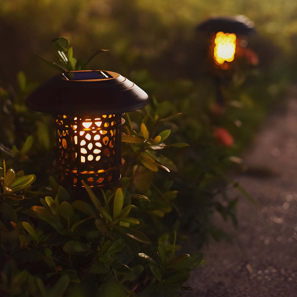 22.4-inch Solar Black Pathway Light with Stake-Lighom