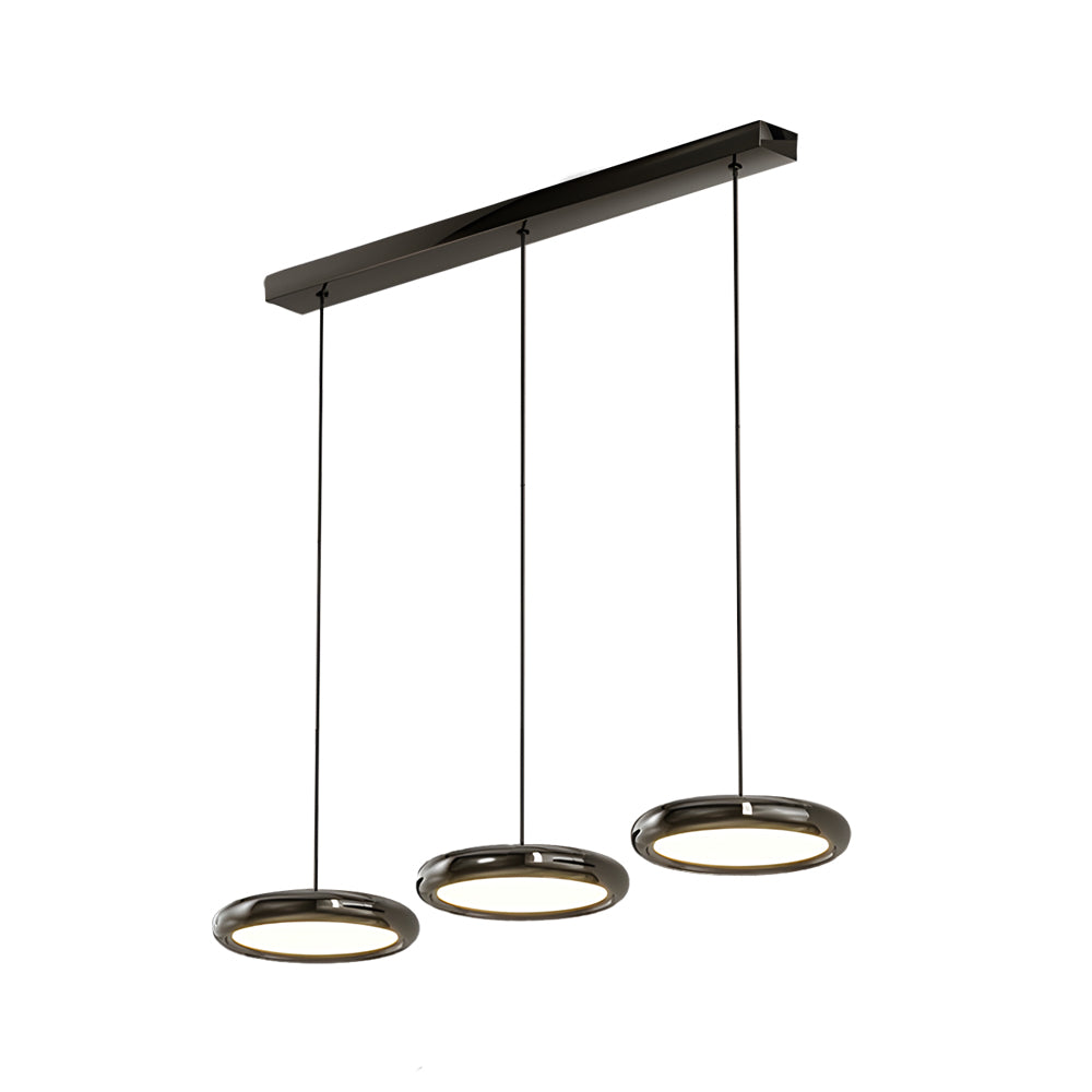 Modern Black Chrome Metallic LED Pendant Light