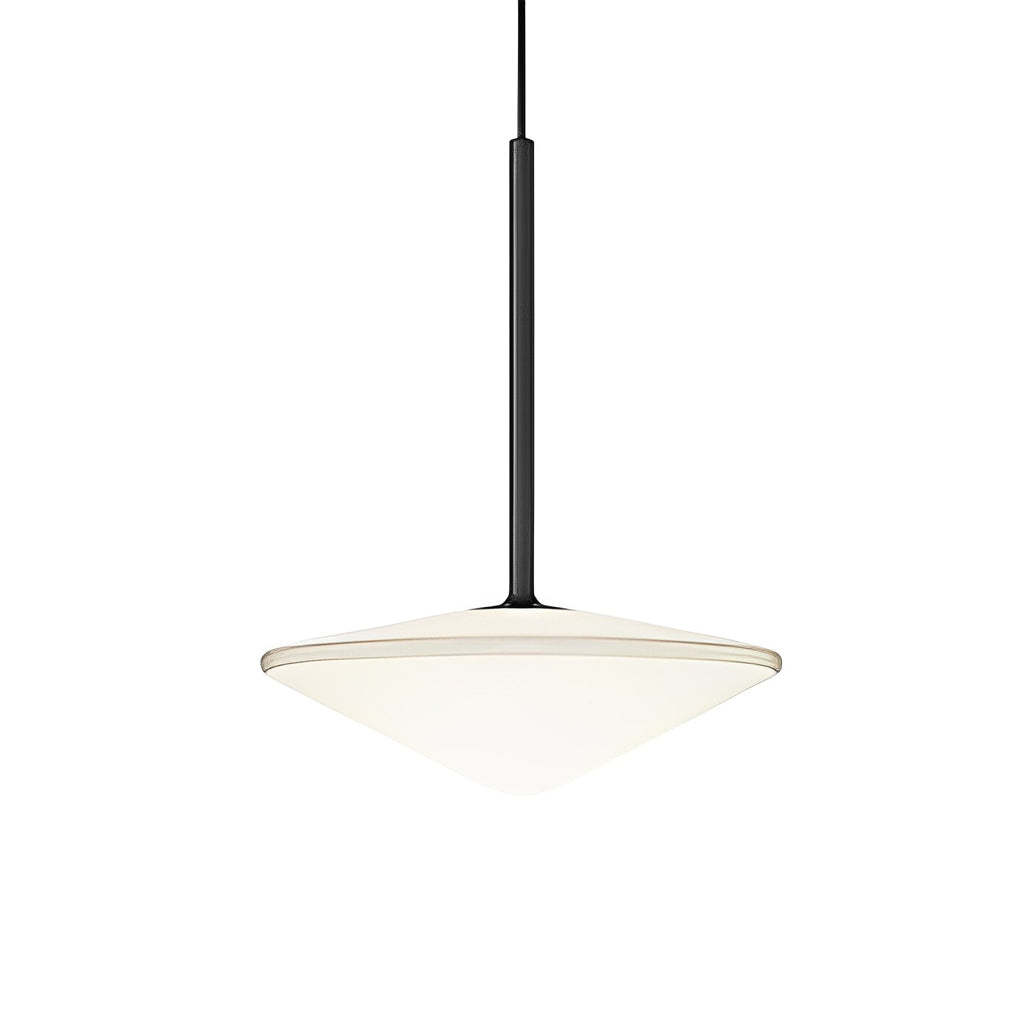 Round Glass Iron LED Black Nordic Pendant