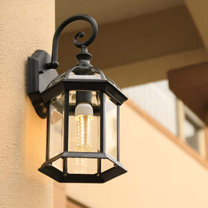 Double-layer Waterproof Glass E27 Vintage Wall Sconce Lighting Wall Lamp-Lighom