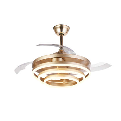 Modern 41" Retractable Remote LED Ceiling Fan