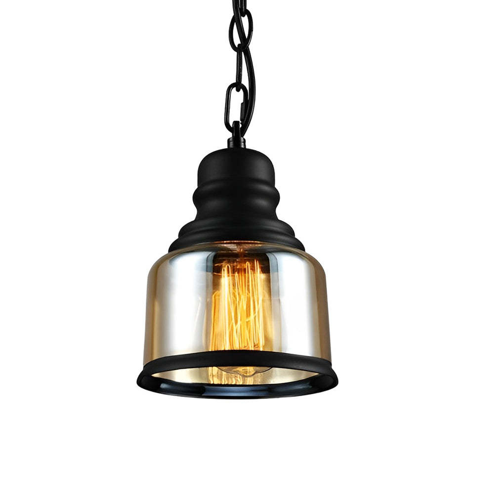 Retro Brown Bottle Glass Industrial Pendant