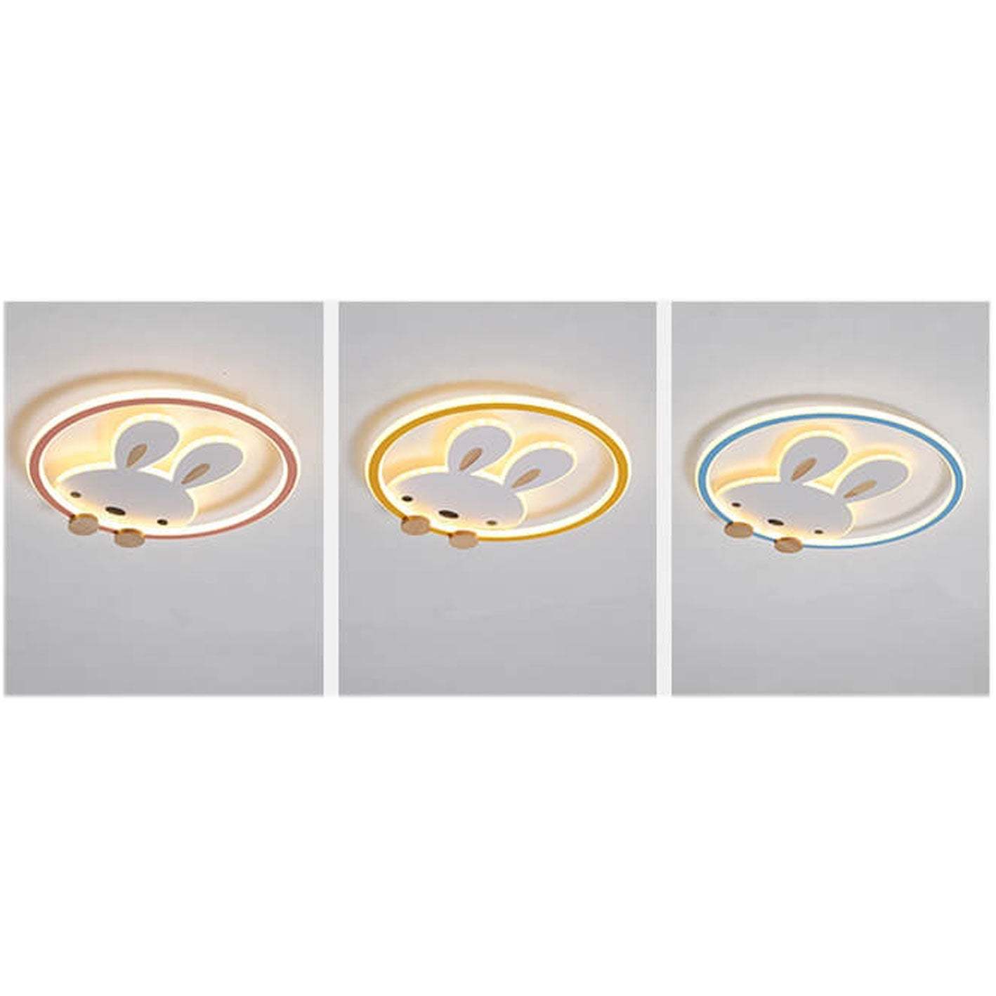 Modern Cartoon Rabbit LED Flush Mount Light