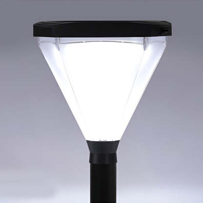 3.7V Cone Modern Solar Powered LED Path Light with Ground Insert or Mounting Base-Lighom