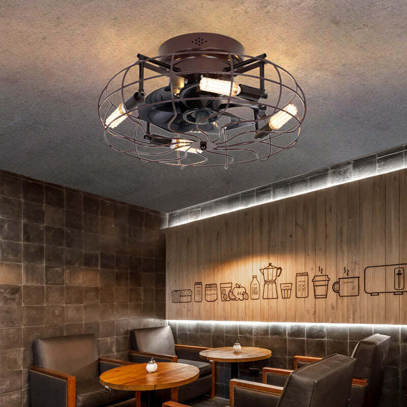 Industrial Retro Tungsten Bulb Flush Mount