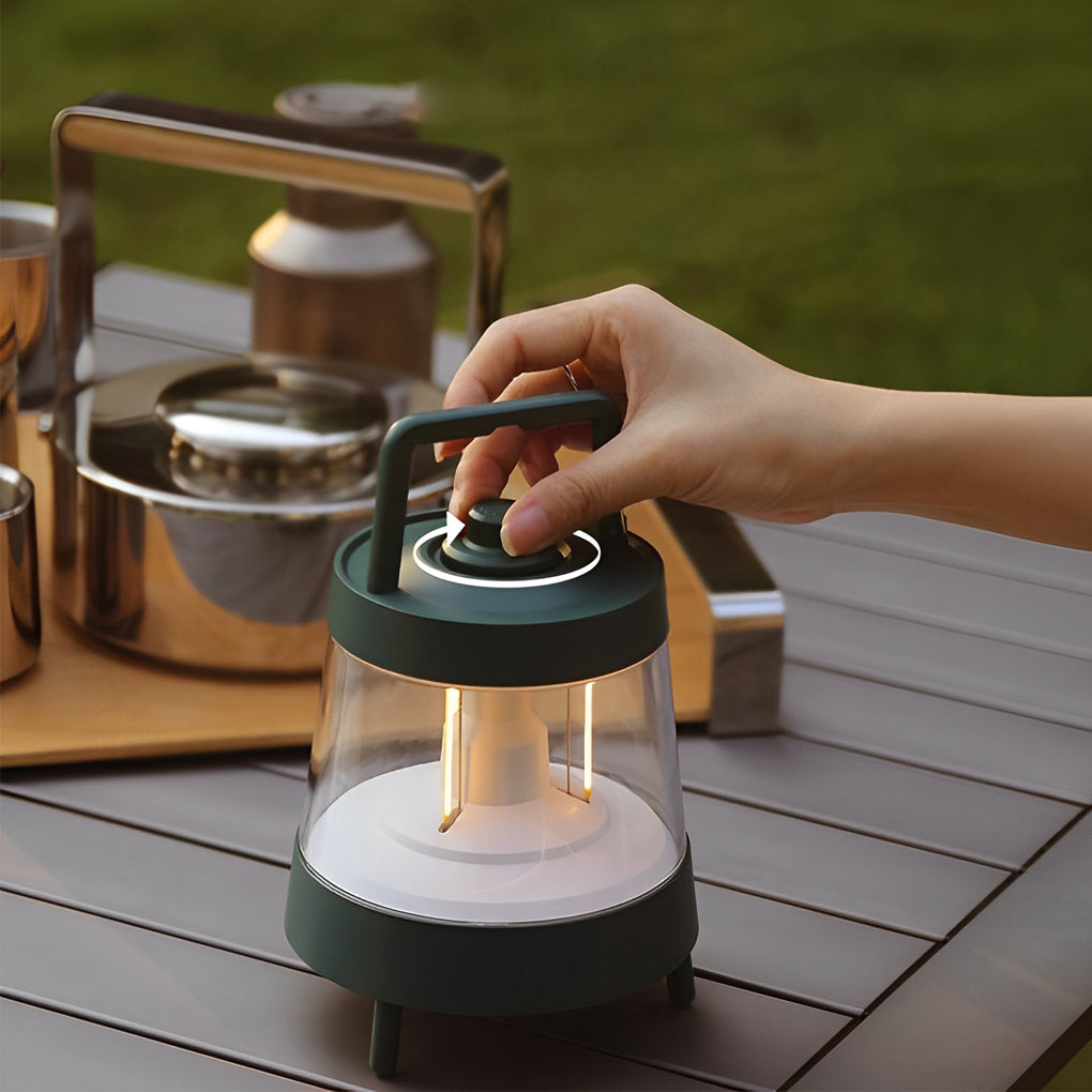 Waterproof USB 5V Rechargeable LED Dimmable Green Modern Camping Lights-Lighom