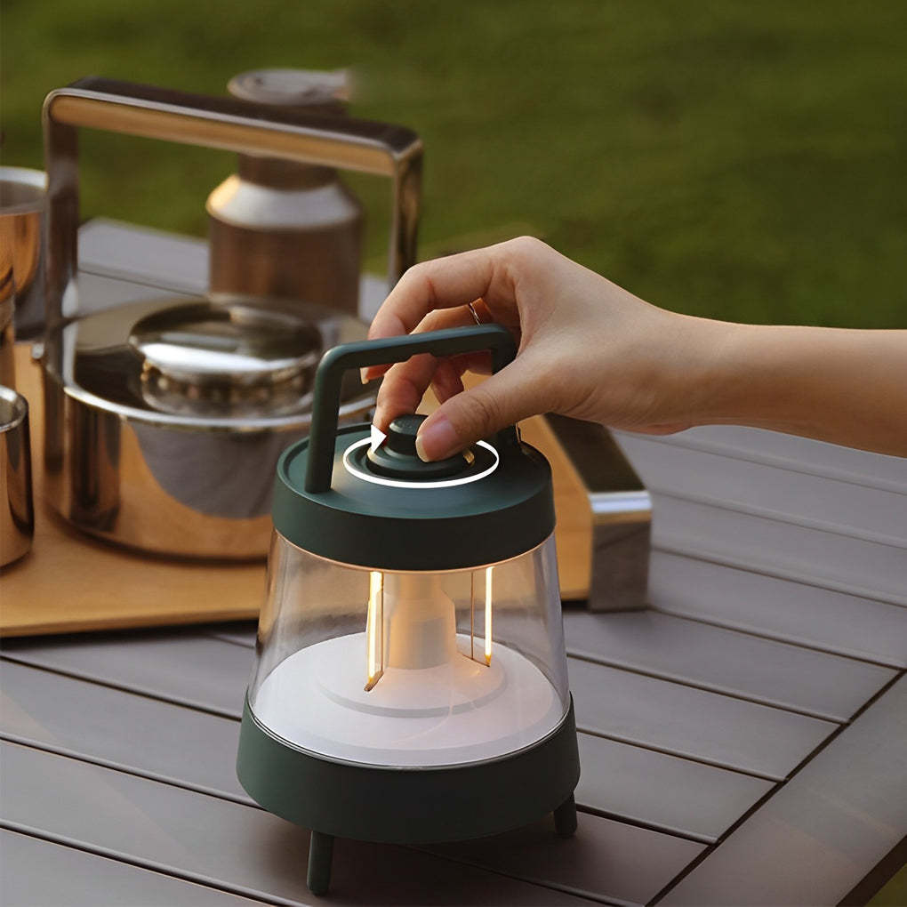 Waterproof USB 5V Rechargeable LED Dimmable Green Modern Camping Lights-Lighom