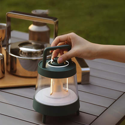 Waterproof USB 5V Rechargeable LED Dimmable Green Modern Camping Lights-Lighom