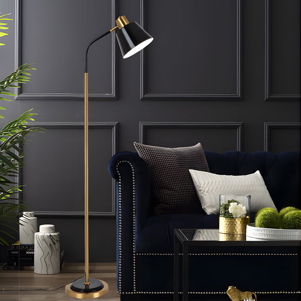 62" Metal 1-Bulb Rotatable Reading Floor Lamp
