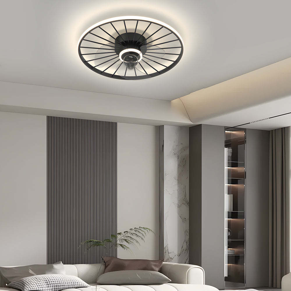 Round Silent Mute 3-Step Nordic Modern Ceiling Fan